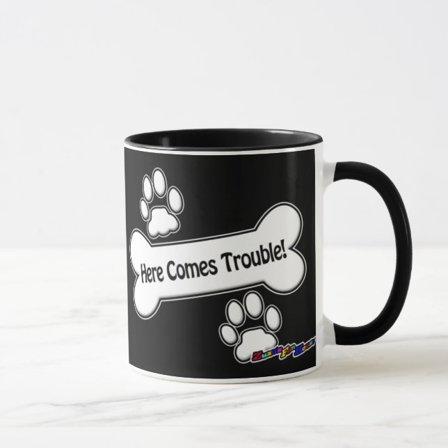 Caneca Aí vem o problema! (Direita)