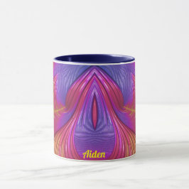 Caneca AIDEN ~ Zany 3D ~ Amarelo Cor-de-rosa 3D