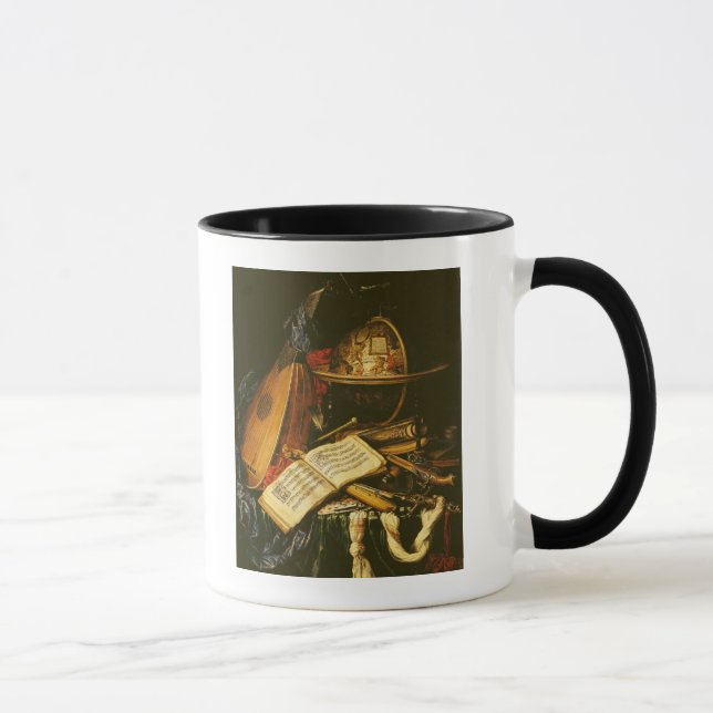 Caneca Ainda vida com instrumentos musicais (Direita)