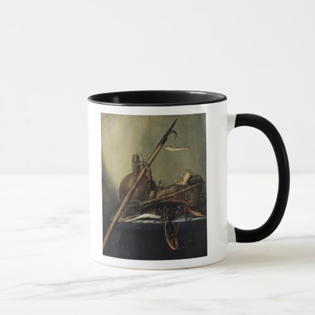 Caneca Ainda vida com um jarro e os crustáceos (Direita)