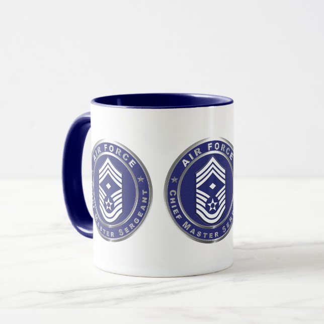 Caneca Air Force Chief Master Sergeant CMSgt (Frente Esquerda)