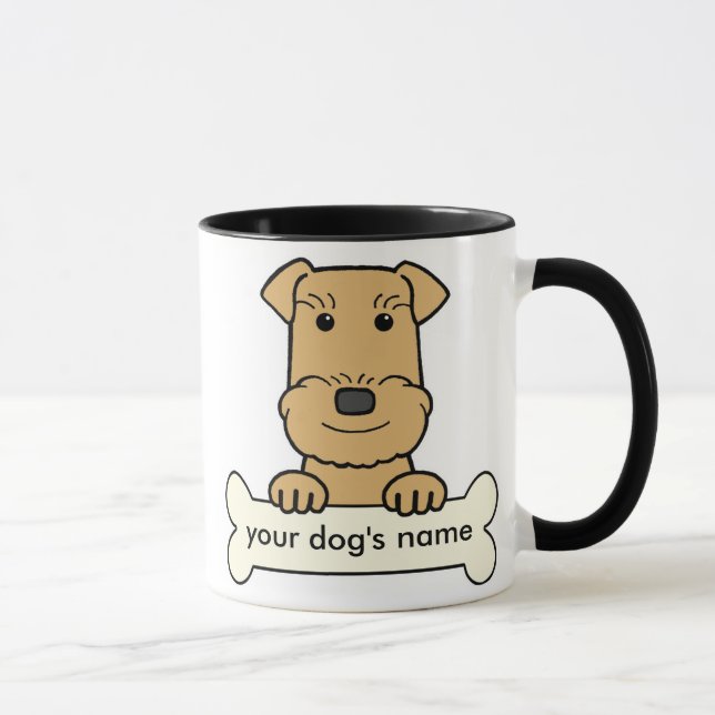 Caneca Airedale personalizado (Direita)