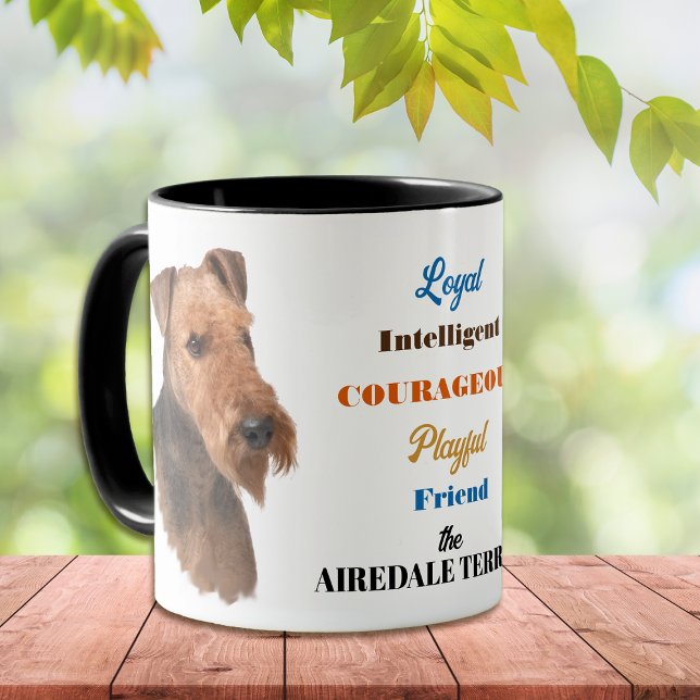 Caneca Airedale Terrier Dog Amigo Leal (Criador carregado)