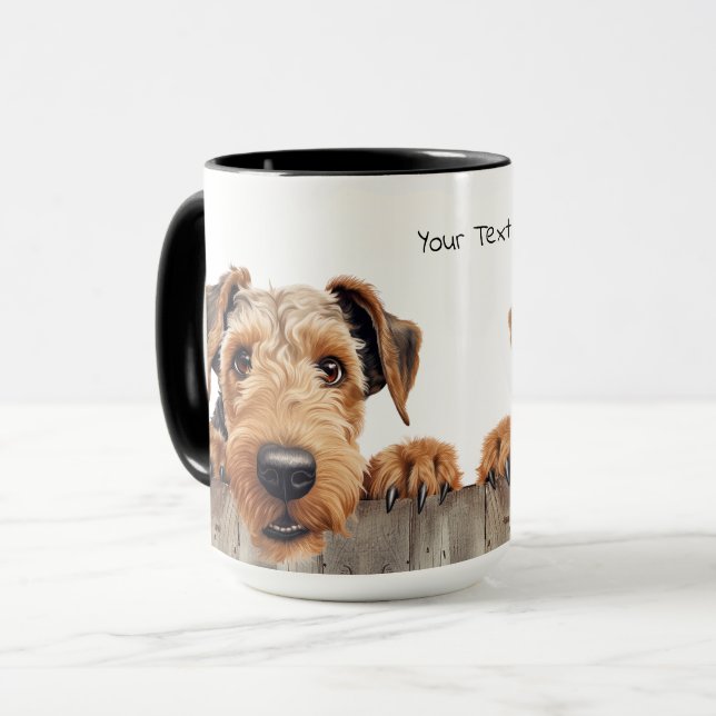 Caneca Airedale Terrier Dog Mug (Frente Esquerda)