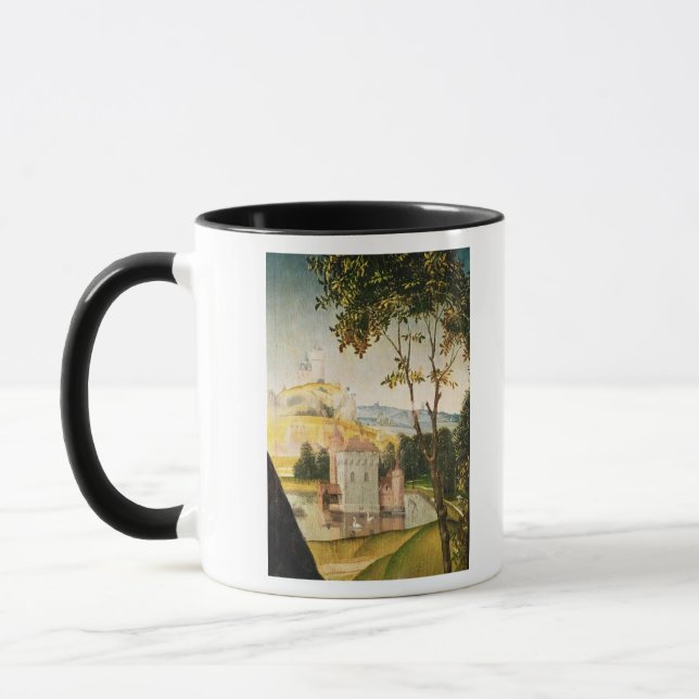 Caneca Ajardine com o castelo em um fosso e em duas (Esquerda)