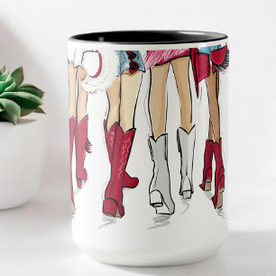 Caneca Alabama Damas Fashion Cowboy Boots Hats Crimson