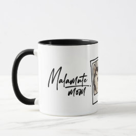 Caneca Alaskan Malamute Mom Custom Photo & Name Fun Chic
