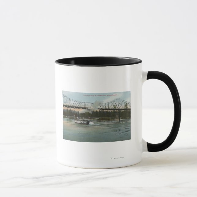 Caneca Albany, Oregon - Barco de Paddle atravessando Will (Direita)