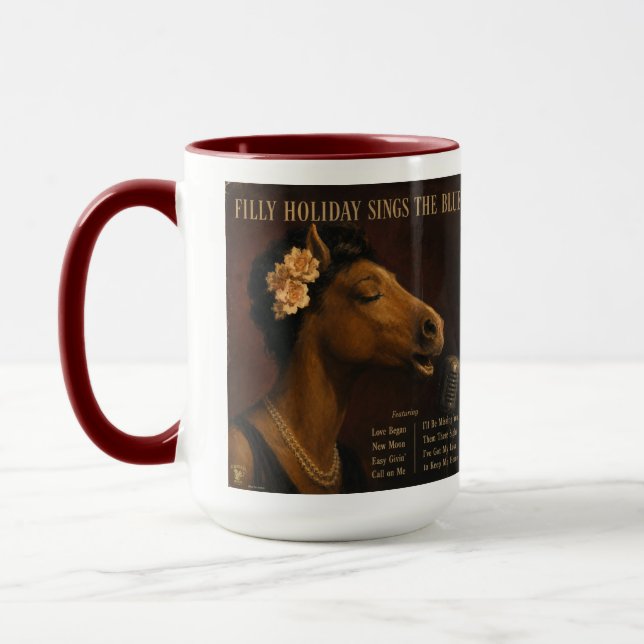 Caneca Álbum de Férias da Filly: uma Paródia (Esquerda)