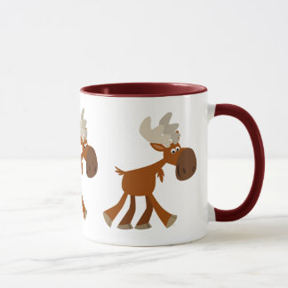 Caneca Alce de desenho animado feliz fofo
