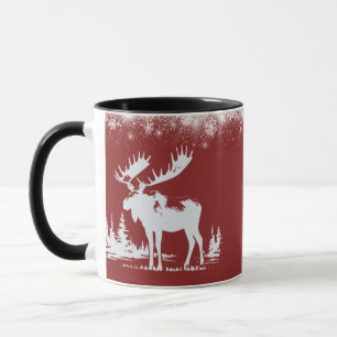 Caneca Alce Natal - Cor Vermelha