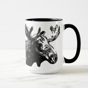 Caneca Alces hachurados