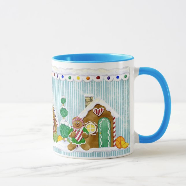 Caneca Aldeias de pão-de-gengibre Algodão na Pessoas Café (Direita)