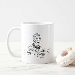 Caneca alegre de Ruth Bader Ginsburg Resistmas