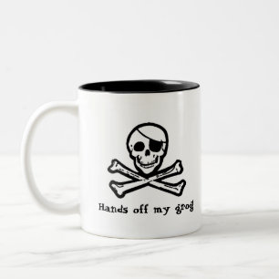 Caneca alegre do Grog do pirata de Roger