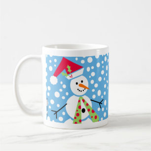 Caneca alegre dos bonecos de neve
