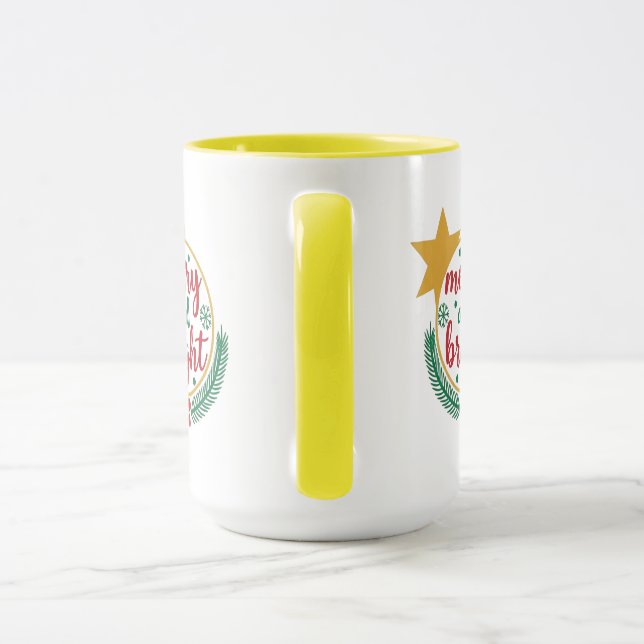 Caneca alegre e brilhante (Alça)