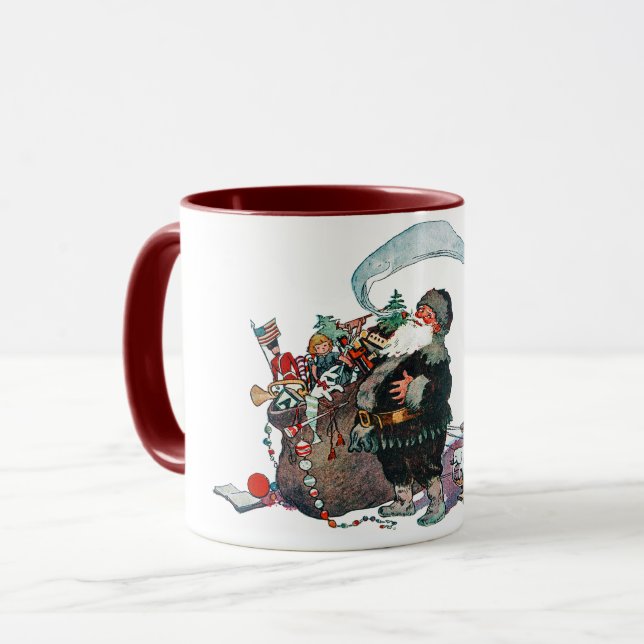 Caneca Alegre e Velho Elfo de Natal, Jessie Willcox Smith (Frente Esquerda)