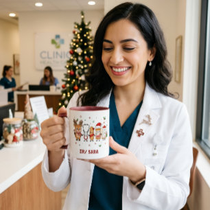Caneca Alegre Estetoscópio de Cana de Açúcar Natal Enferm