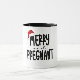 Caneca Alegre & Grávida Anúncio de Gravidez Chapéu de Pap