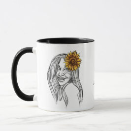 Caneca Alegria de Girassol para Aniversários de Setembro
