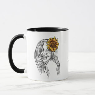 Caneca Alegria de Girassol para Aniversários de Setembro