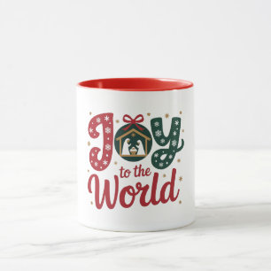 Caneca Alegria para o Mundo Estrela Cristã de Natal