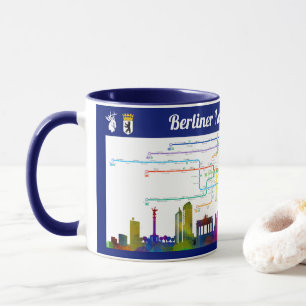 Caneca “Alemanha: BERLIM - subterrâneo taça de plano