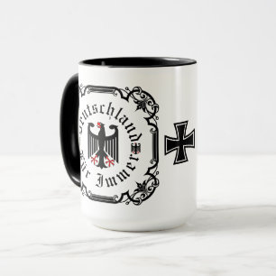 Caneca Alemanha/Deutschland Para sempre/águia negra/cruz