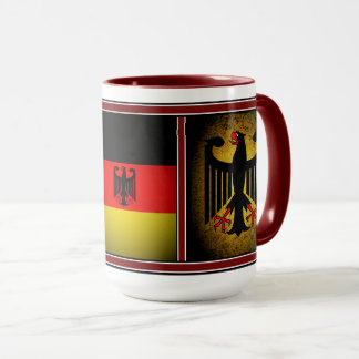 Caneca Alemão, águia negra de bandeira alemã, Alemanha 15