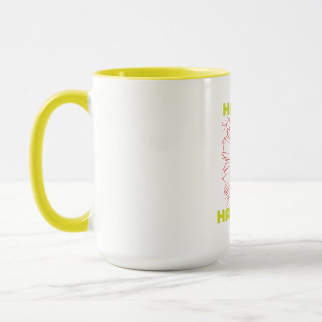 Caneca Alergias Sazonais: Hay, Hay, Hay Fever. (Esquerda)