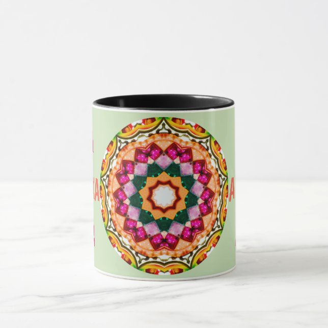 Caneca ALEXA ~ Personalizado Gem Stones Fractal ~ Mug (Centro)