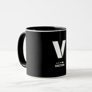 Caneca Alfabeto Fonético OTAN V(Victor) e Código Morse