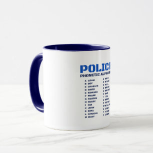 Caneca Alfabeto Policial Completa A a Z