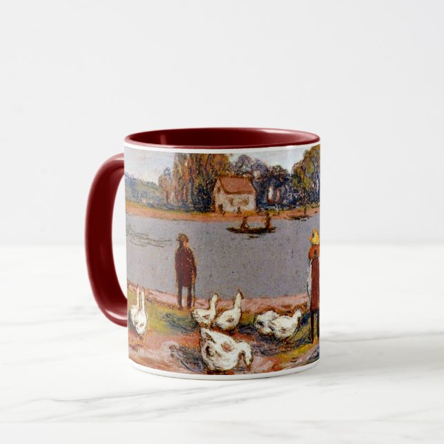 Caneca Alfred Sisley art: Pelo rio Loing (Frente Esquerda)