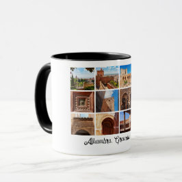 Caneca Alhambra, Granada, Colagem de Fotos Espanhas
