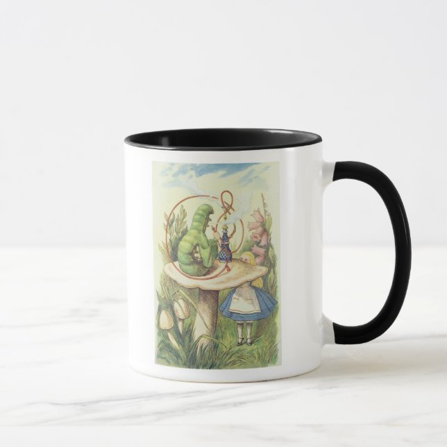 Caneca Alice encontra Caterpillar (Direita)