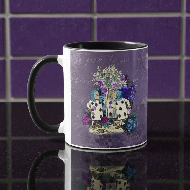 Caneca Alice Escura Rústica Roxo Fundo (Criador carregado)