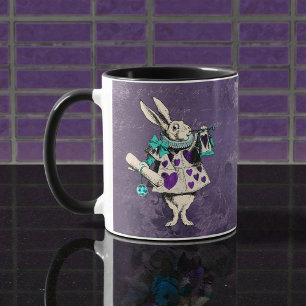 Caneca Alice Escura Rústica Roxo Fundo