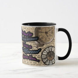 Caneca Alice no país das maravilhas que viaja a tempo