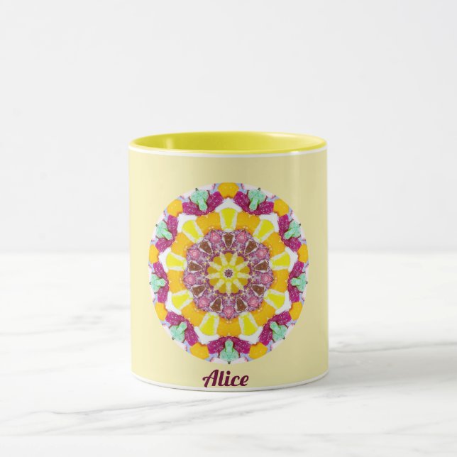 Caneca ALICE ~ Um padrão personalizado de deleção do doce (Centro)