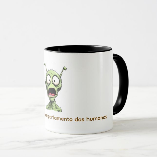 Caneca Alien abismado. (Frente Esquerda)