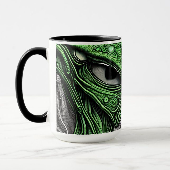 Caneca Alienígena Abstrato assustadora (Esquerda)