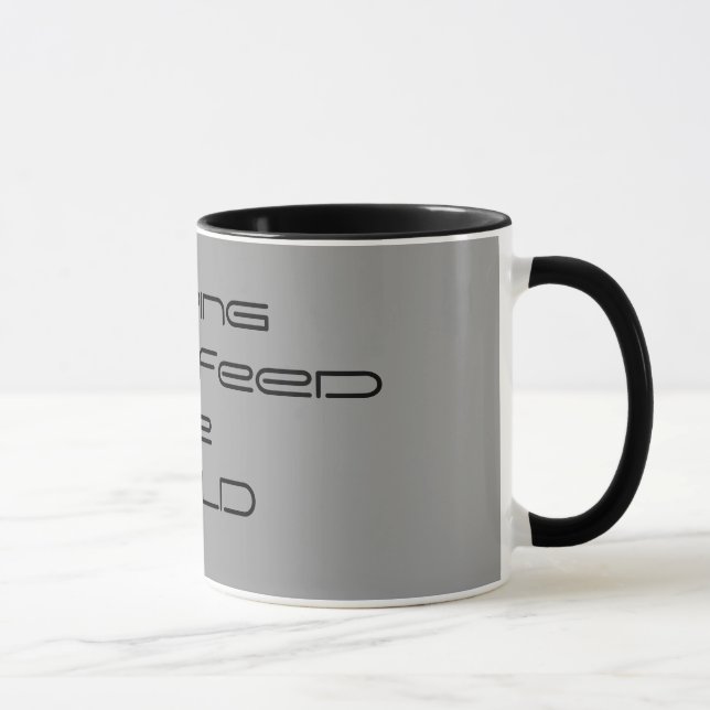 Caneca Alimentação            de ajuda o MUNDO (Direita)
