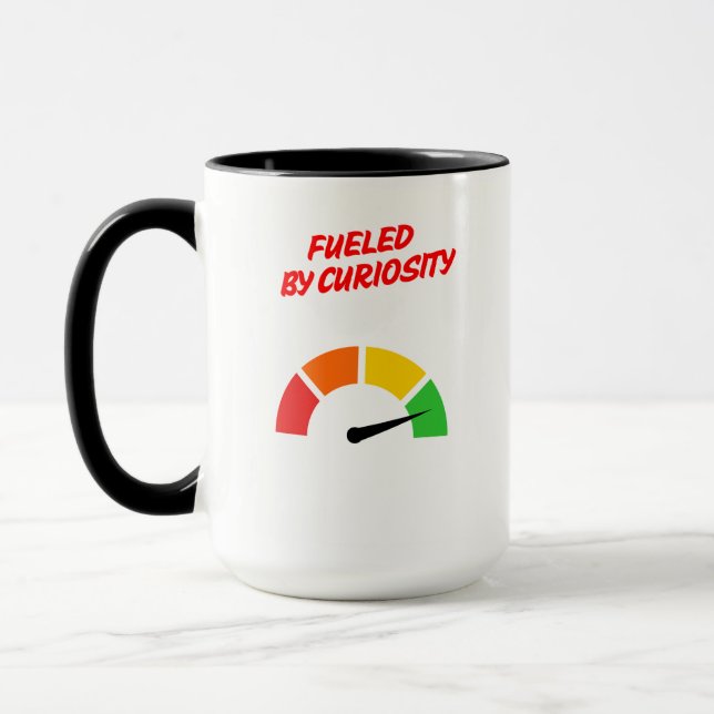 Caneca Alimentado pela Curiosidade (Esquerda)
