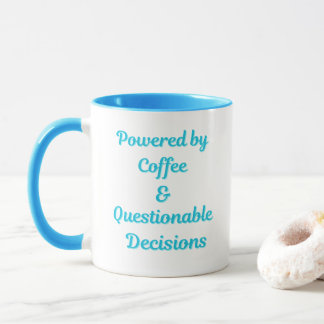 Caneca Alimentado por Café & Decisões Questionáveis – Div
