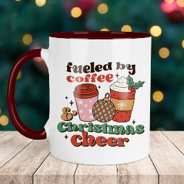 Caneca Alimentado por café e café de Natal