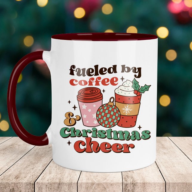 Caneca Alimentado por café e café de Natal (Criador carregado)