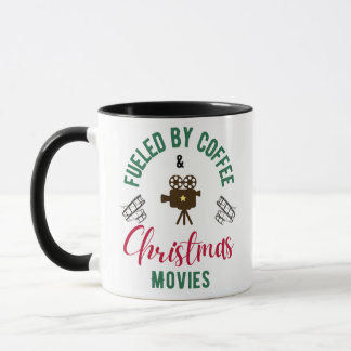 Caneca Alimentado por Café e Filmes de Natal