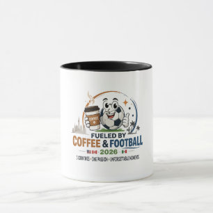 Caneca Alimentado por Café & Futebol 2026